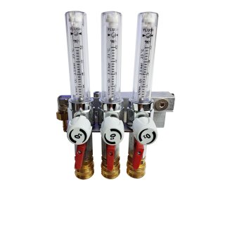 Flow Regulator O2 0-50 l/min 3-fold