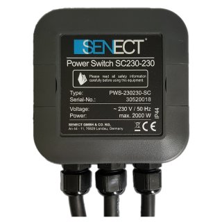 Schalter zur Ansteuerung von 230 V AC Verbrauchern über Aktorenausgänge.